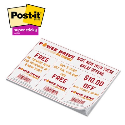 65SS Post-it® Custom Printed Super Sticky Notepad - 6" x 8"